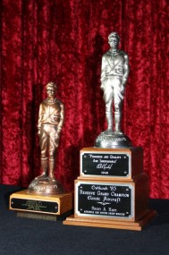 The Towering Statue is Becky's Aeronca Award. The Speck on the Left is Mine