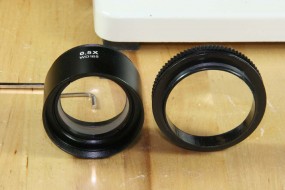 0.5x Barlow to Reduce Power and Increase Field of View Light Ring Adapter on Right is Too Small and Falls Out