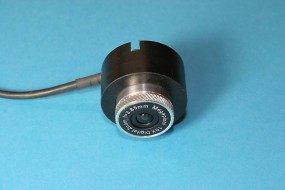 Knurled Aluminum Lens Barrel is Smooth Friction Fit in Acetal Base